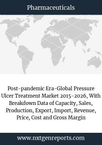 Post-pandemic Era-Global Pressure Ulcer Treatment Market 2015-2026, With Breakdown Data of Capacity, Sales, Production, Export, Import, Revenue, Price, Cost and Gross Margin