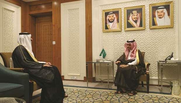 Saudi FM meets Qatari ambassador