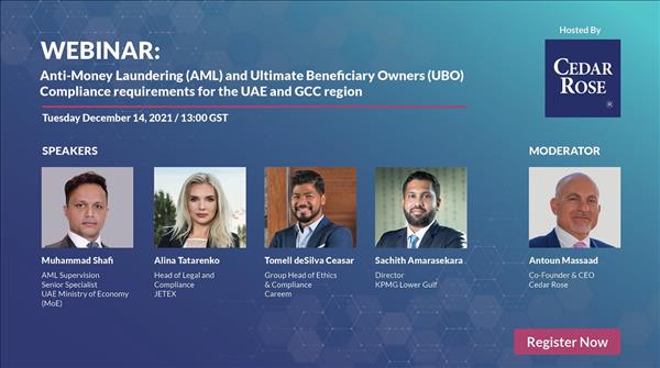 Cedar Rose to Host Webinar on AML and UBO Compliance Requirements in the UAE and GCC Region