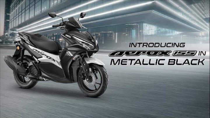 India - Yamaha AEROX 155 gets a new Metallic Black shade