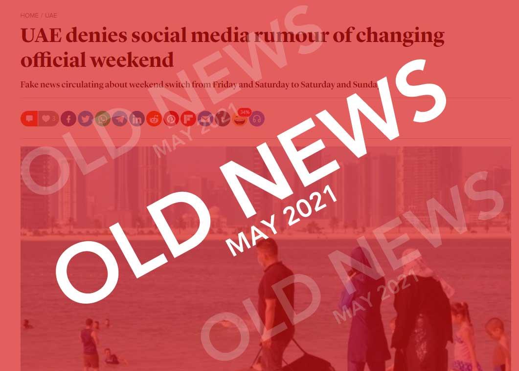 Qatar - Confusion on social media over UAE weekend change