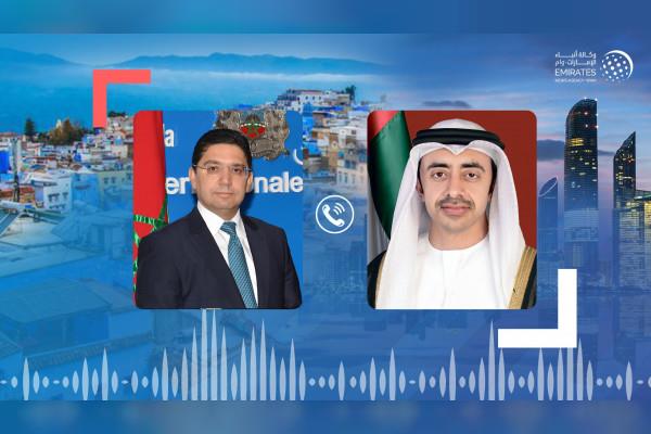 Moroccan Foreign Minister affirms Kingdom's absolute solidarity with UAE in phone call with Abdullah bin Zayed