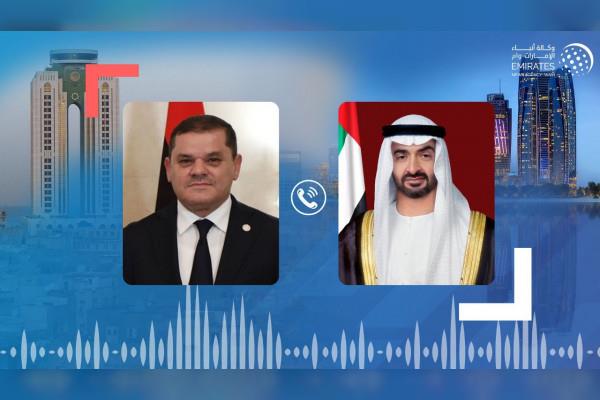 Mohamed bin Zayed receives phone call from Libyan PM condemning Houthi attack on UAE