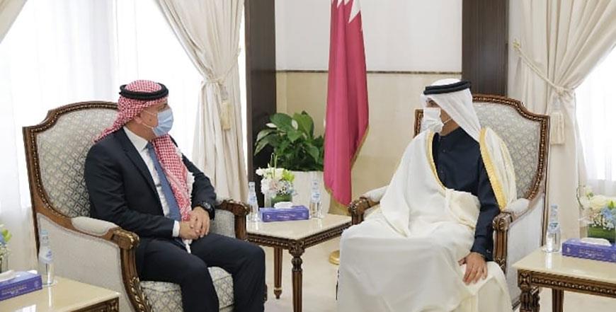 Jordan - Interior minister meets with Qatar's prime minister over ties, security cooperation