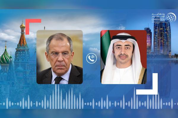 Abdullah bin Zayed praises Russia's supportive stance for UAE on Houthi terrorist attacks