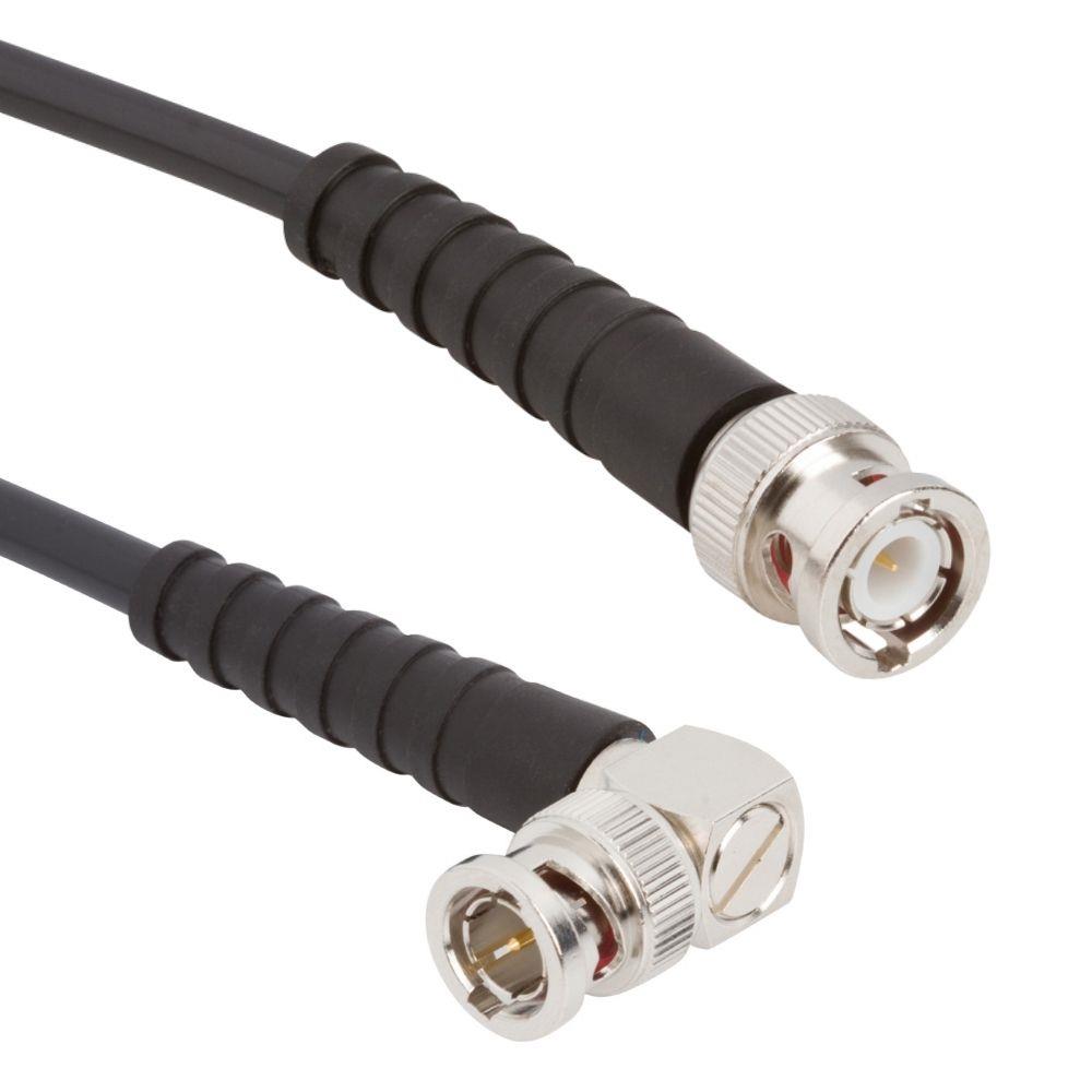 Connect In Small Spaces With BNC Right-Angle Plug Cable Assemblies Connect In Small Spaces With BNC Right-Angle Plug Cable Assemblies