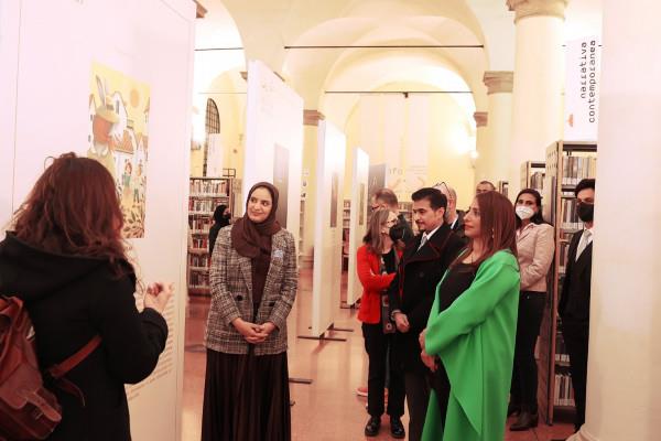 UAE - Bodour Al Qasimi inaugurates 'Folktales Reimagined' exhibition in Italy