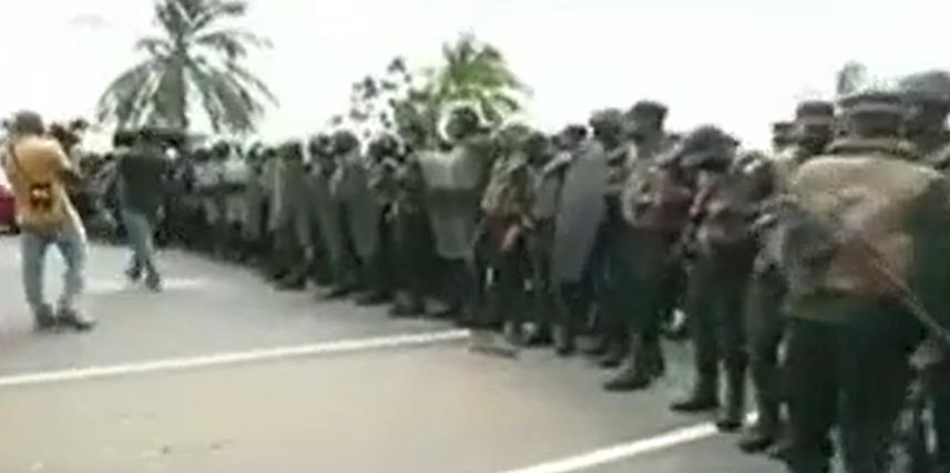 Army And STF Deployed To Galle Face