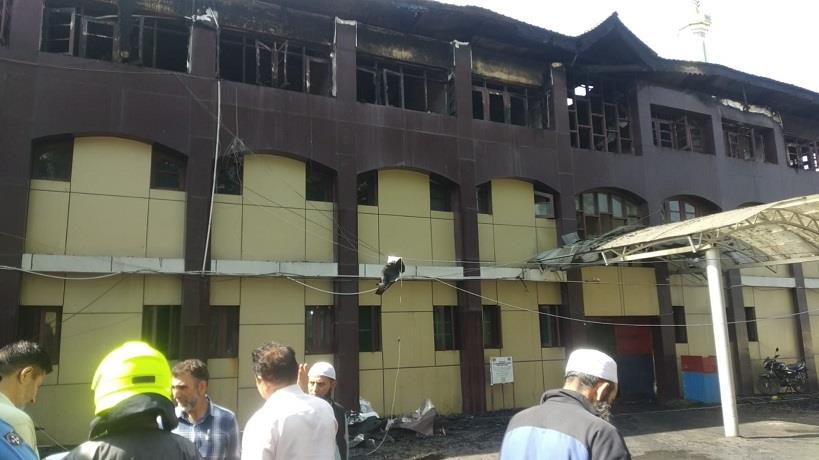 Traffic Police Hqrs Partially Damaged In Fire Incident In Srinagar