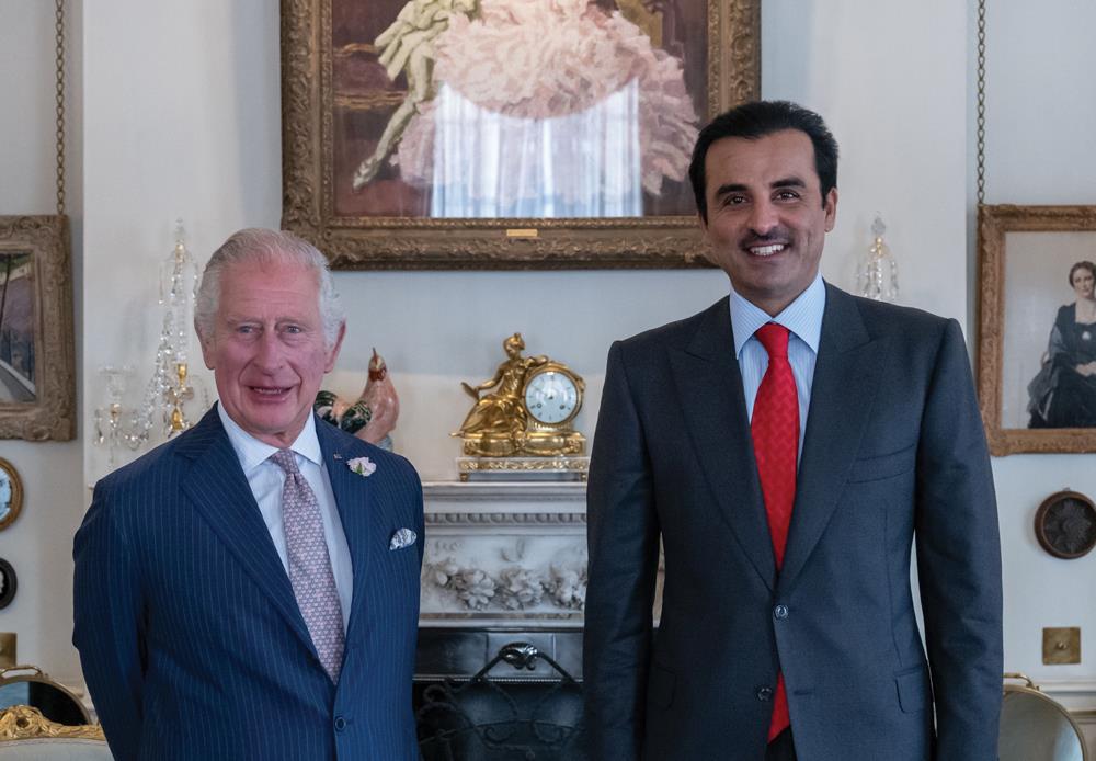 Amir Meets British Crown Prince