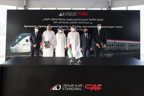 Theyab Bin Mohamed Bin Zayed Oversees Progress Of Etihad Rail Project, Witnesses Signing Of AED1.2 Billion Agreement