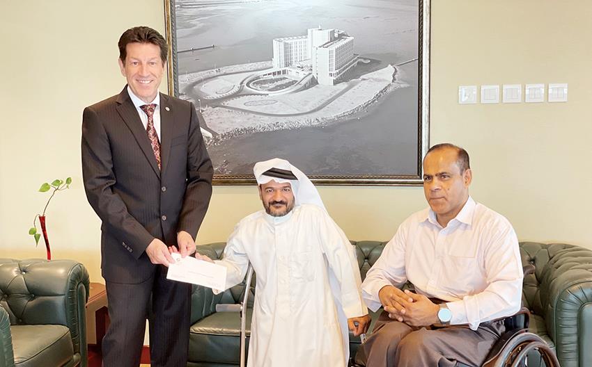 مجموعة فنادق الخليج تتبرع لجمعية المحفزين البحرينية لذوي الإعاقة
