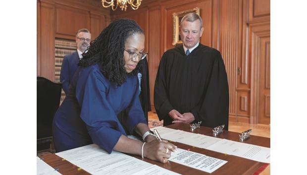 KBJ Sworn In As The First Black Woman In US Supreme Court
