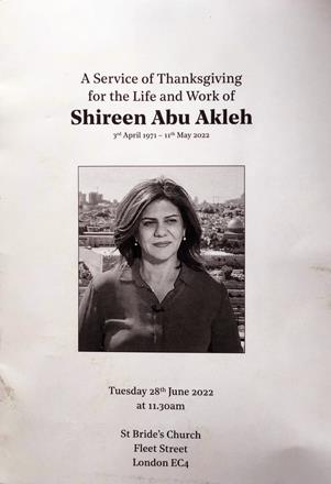London Memorial Pays Tribute To Life, Work Of Veteran Journalist Abu Akleh