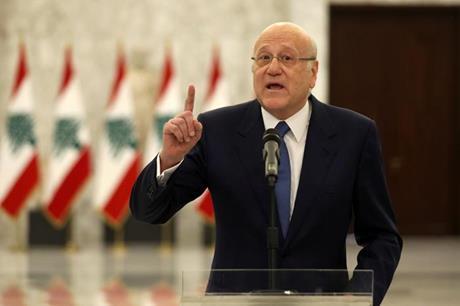 ميقاتي يناشد وزراء الخارجية العرب للوقوف بجانب لبنان