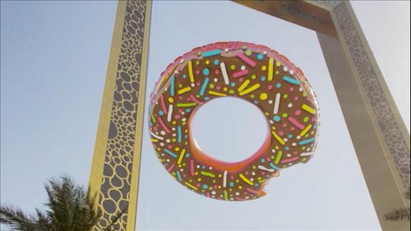 Watch: Giant Flamingoes And Doughnuts 'Take Over' Dubai Landmarks
