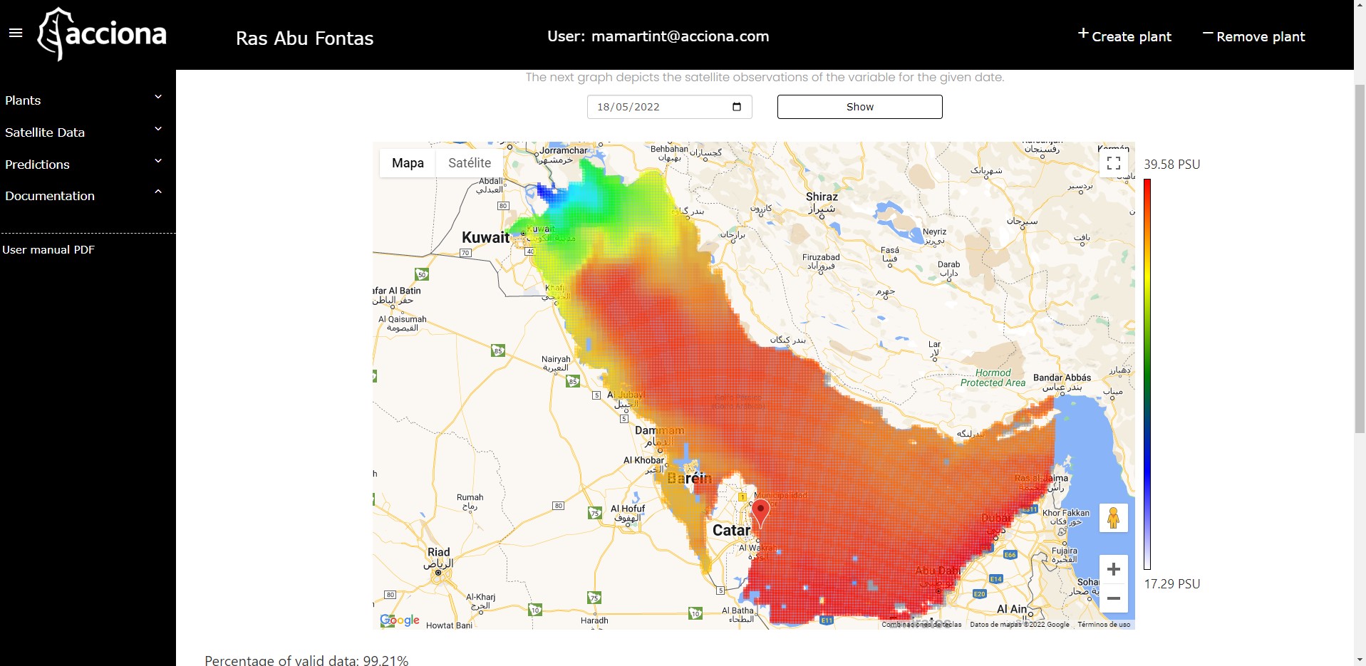 ACCIONA DEPLOYS SATELLITES TO FORECAST SEAWATER QUALITY FOR DESALINATION PLANTS IN THE MIDDLE EAST