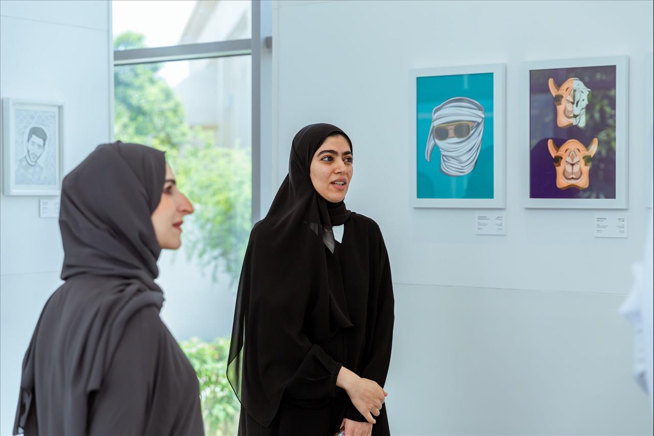 Hala Badri Visits 'Min  Ela' Exhibition At Al Safa Art And Design Library