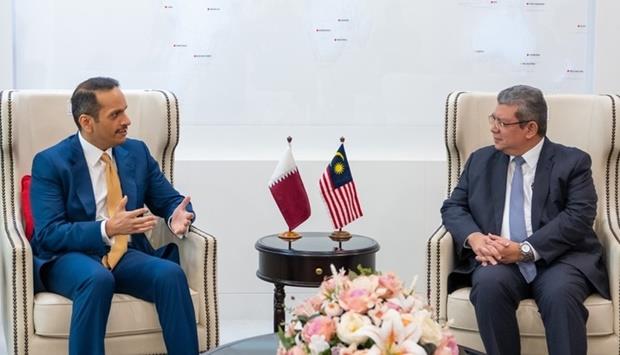 FM Meets His Malaysian Counterpart