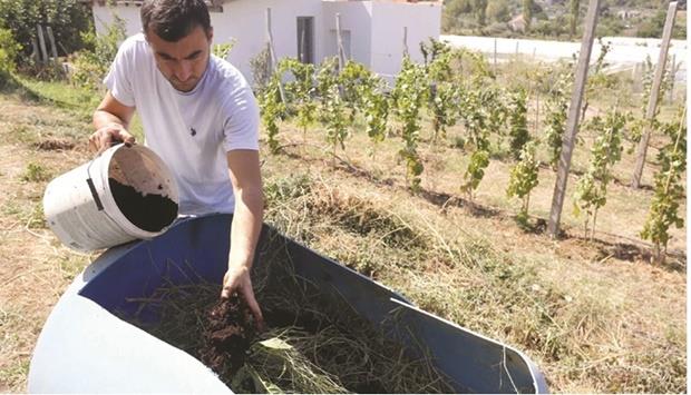 Albanian Farmer Feeds Coffee To Fields Amid Fertiliser Crunch