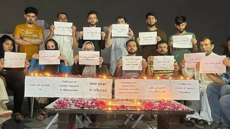Afghan Journalists In Exile Light Candles To Remember 'One Year Of Silence'