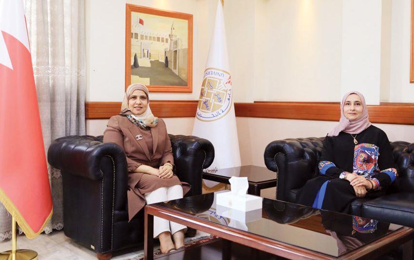 رئيسة جامعة البحرين تستقبل الوكيل المساعد للاستراتيجيات بالتربية