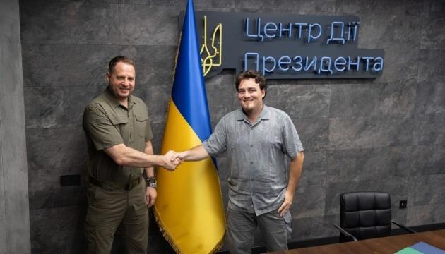Head Of President's Office Of Ukraine Meets With Palmer Luckey