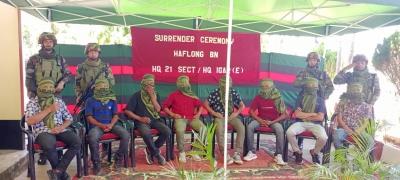  8 Kuki Militants Surrender To Assam Rifles In Assam 