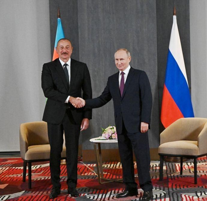 President Ilham Aliyev Meets With President Of Russia Vladimir Putin In Samarkand
