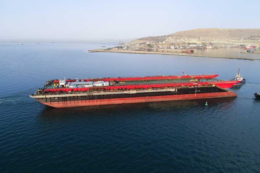 Azerbaijan Finishes Overhaul Of Largest Barge In Caspian Sea (PHOTO/VIDEO)