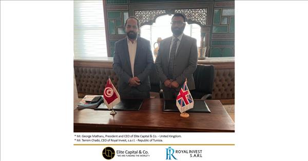 Royal Invest Signs An Agreement To Finance Its New Mining Plants In Tunisia With Elite Capital & Co. Limited