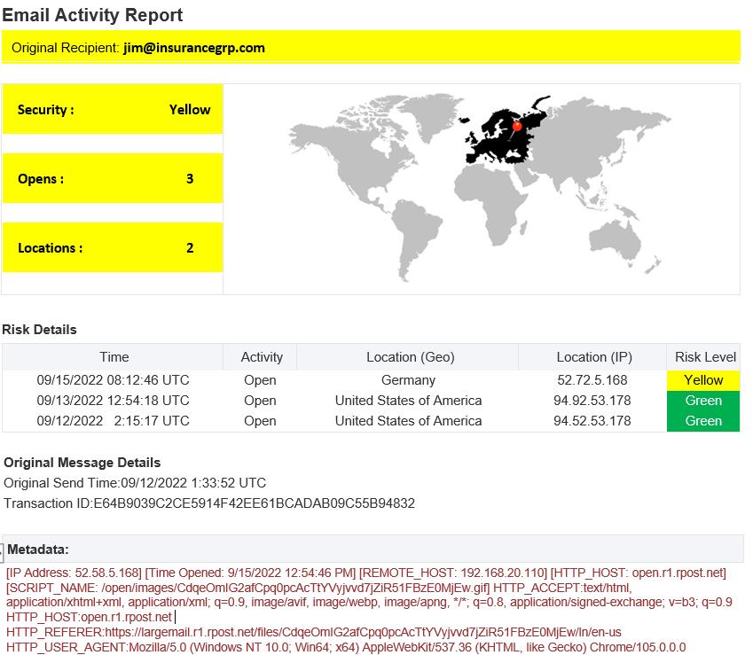 Rpost Launches“Active Tracker” Inside Registered Email Services