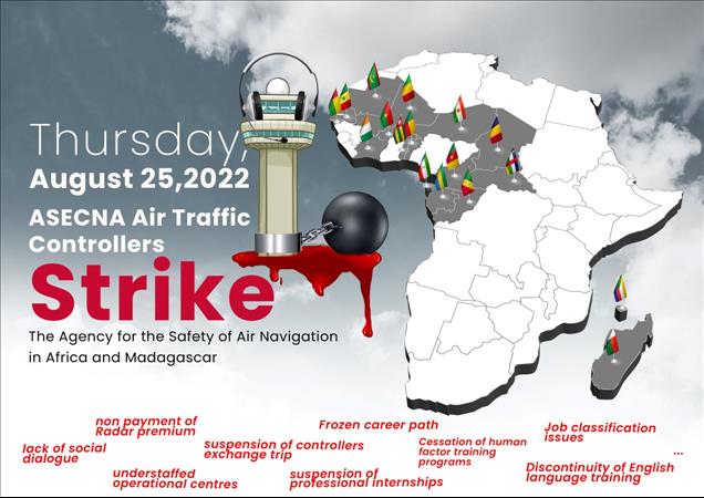 إضراب لمراقبي الحركة الجويّة يعزل جزءاً من أفريقيا عن العالم' 