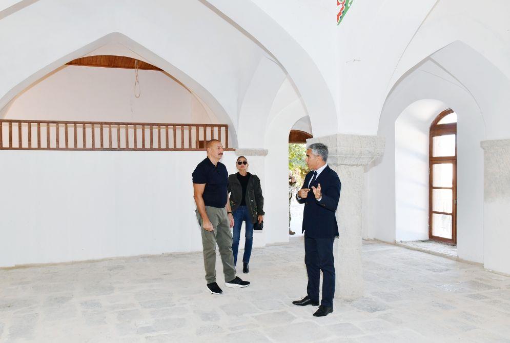 President Ilham Aliyev And First Lady Mehriban Aliyeva Viewed Progress Of Restoration Work At Mehmandarovs' Estate Complex