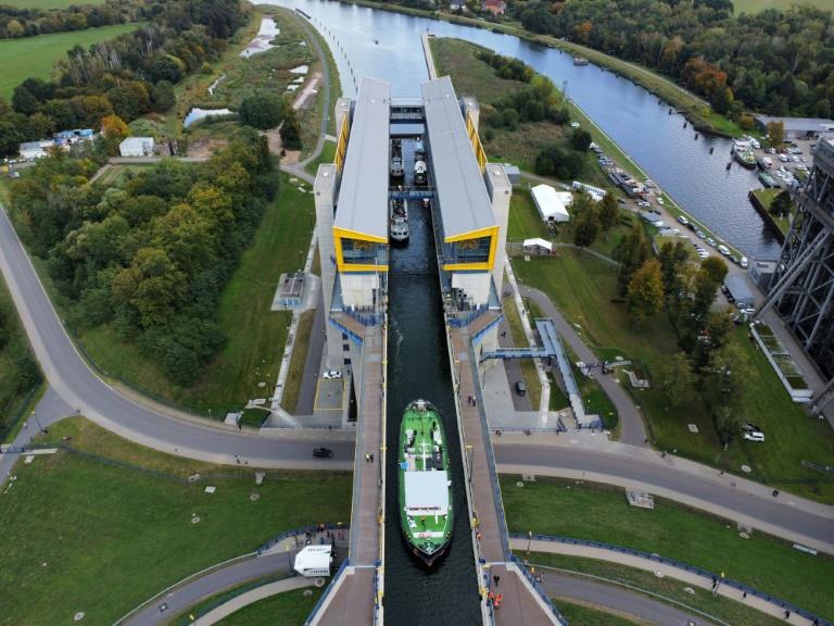 The German town where boats take the elevator