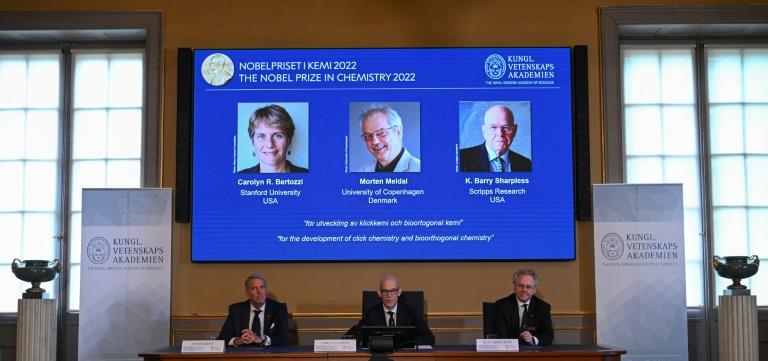 US duo and Dane win Nobel for 'click chemistry'