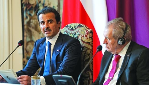 Amir, Czech President Look Forward To Long-Term Co-Operation