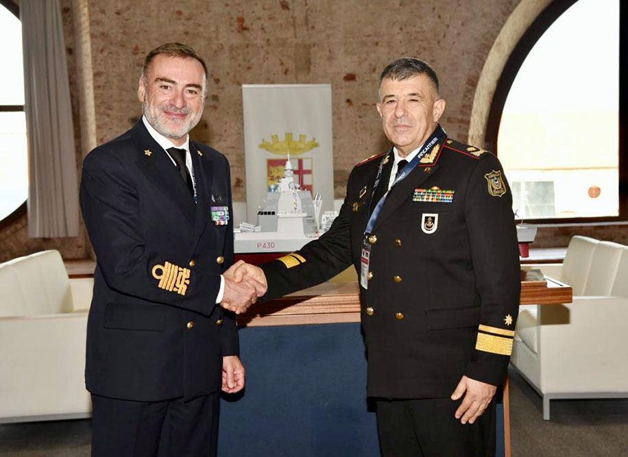 Commander Of Azerbaijan's Naval Forces Meets With His Italian Colleague (PHOTO)