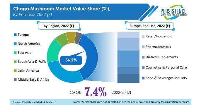 Chaga Mushroom Market Worth $1.89 Billion By 2032 At A CAGR Of 7.4% - Persistence Market Research, Inc.
