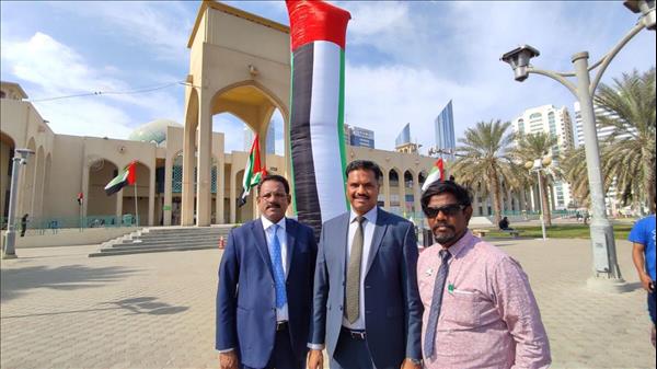 Look: Indian Expats Raise Giant Flag Balloon For UAE National Day