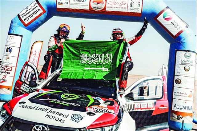 رالي دبي الصحراوي يتوج الراجحي بطلاً للعالم'