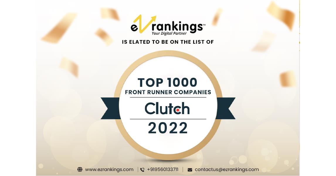 EZ Rankings Listed Among 2022 Clutch's Top 1000 Front Runner Businesses