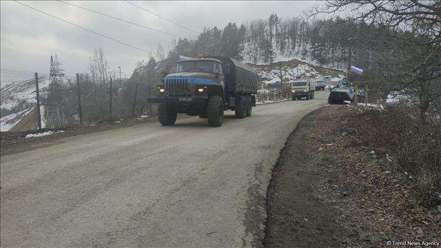 More Trucks Of Russian Peacekeepers Pass Freely Along Azerbaijan's Lachin-Khankendi Road (PHOTO)