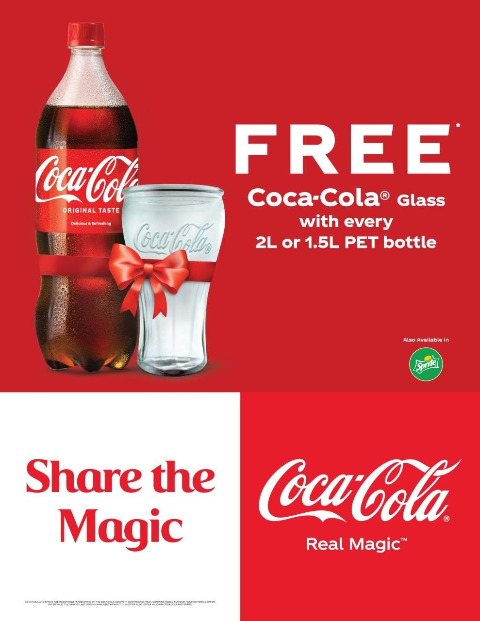 Coca-Cola's Free Tumbler With Every 1.5L And 2L Coke Or Sprite PET Bottle