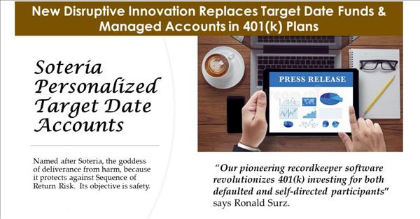 New Disruptive Innovation Replaces Target Date Funds & Managed Accounts In 401(K) Plans
