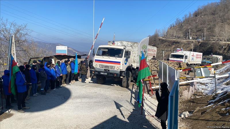 More Vehicles Of Russian Peacekeepers Freely Pass Along Azerbaijani Lachin-Khankendi Road (PHOTO)