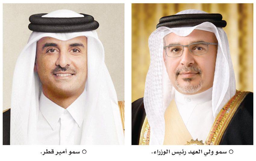 اتصال هاتفي بين ولي العهد رئيس الوزراء وأمير قطر
