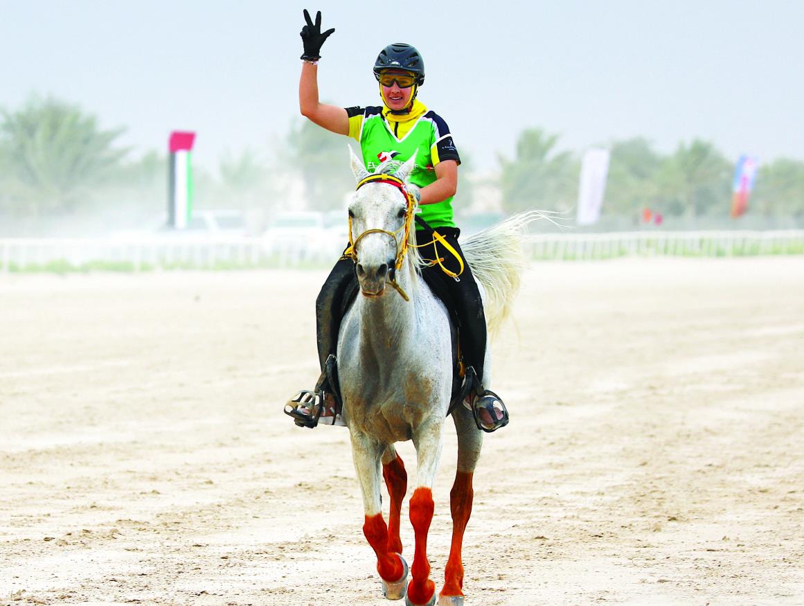 ليلى المرزوقي بطلة «الإسطبلات الخاصة» في مهرجان سلطان بن زايد للقدرة' 