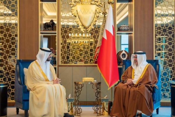 Sultan Bin Hamdan Delivers Message From Mohammed Bin Rashid To Crown Prince Of Bahrain
