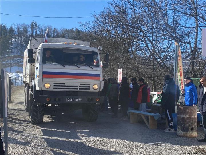 Over Dozen Vehicles Of Russian Peacekeepers Pass Freely Along Azerbaijan's Lachin-Khankendi Road (PHOTO)